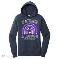 In November We Wear Purple Rainbow Epilepsy Awareness Month Women's Hoodie thumb 0