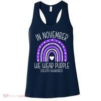 In November We Wear Purple Rainbow Epilepsy Awareness Month Women's Tank Top thumb 0