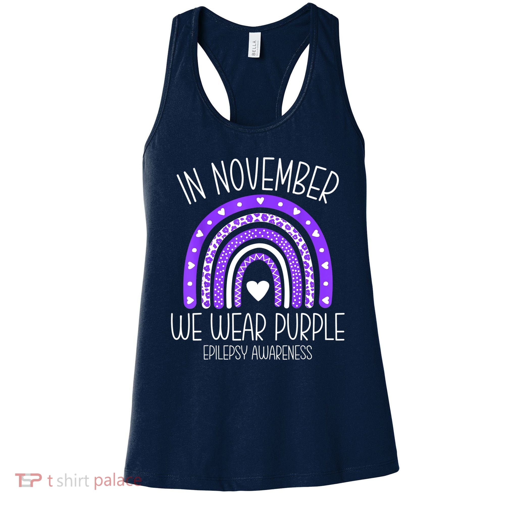 In November We Wear Purple Rainbow Epilepsy Awareness Month Women's Tank Top