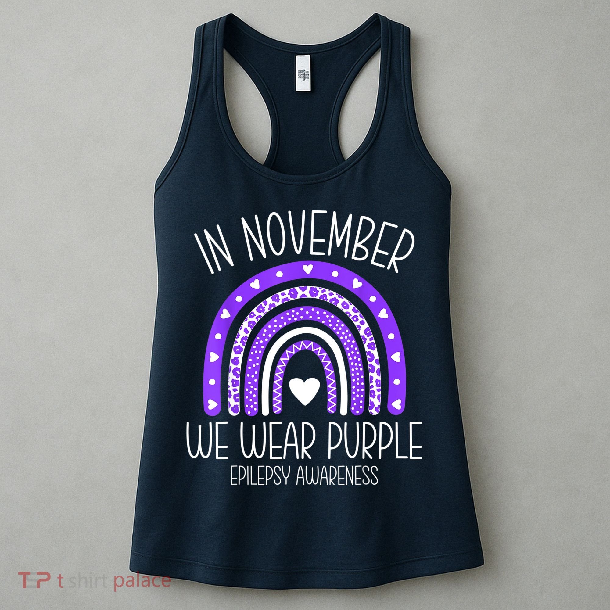 In November We Wear Purple Rainbow Epilepsy Awareness Month Women's Tank Top
