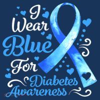 In November We Wear Blue Ribbon Diabetes Awareness Month Women's Tank Top thumb 5