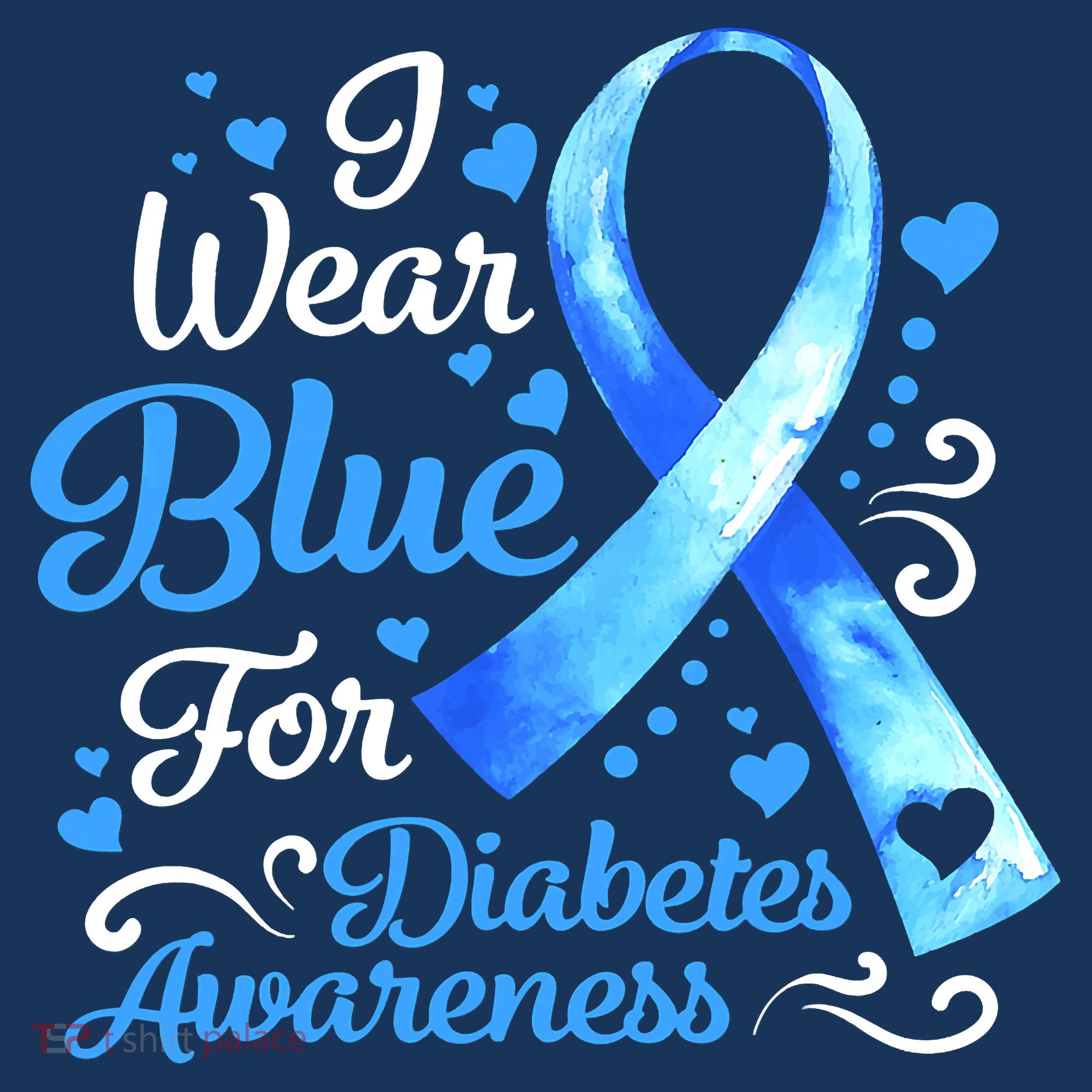 In November We Wear Blue Ribbon Diabetes Awareness Month Women's Tank Top