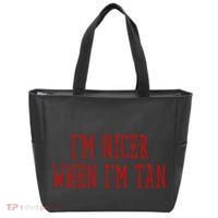 I’M Nicer When I’M Tan Tote Bag thumb 0