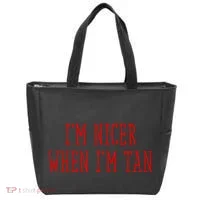 I’M Nicer When I’M Tan Tote Bag thumb 0