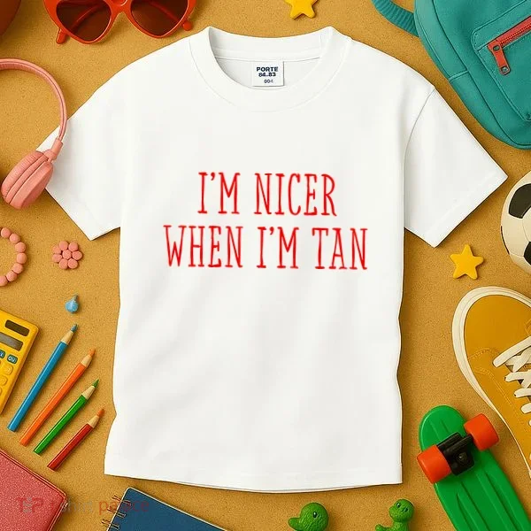 I’M Nicer When I’M Tan Kids T-Shirt