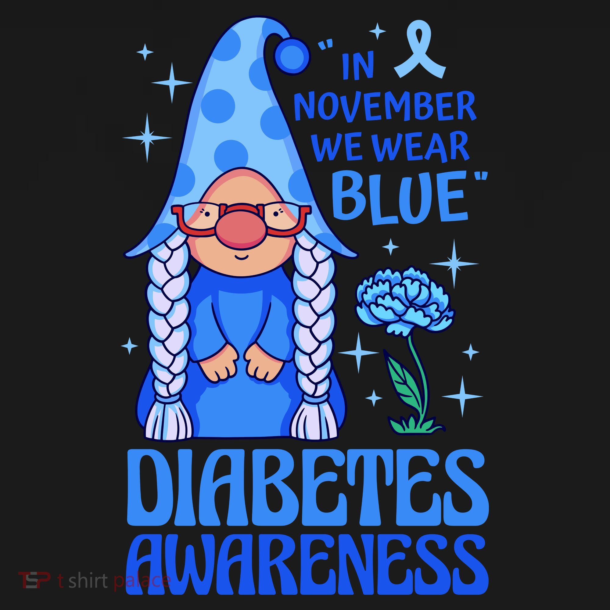 In November We Wear Blue For Diabetes Awareness Ornament