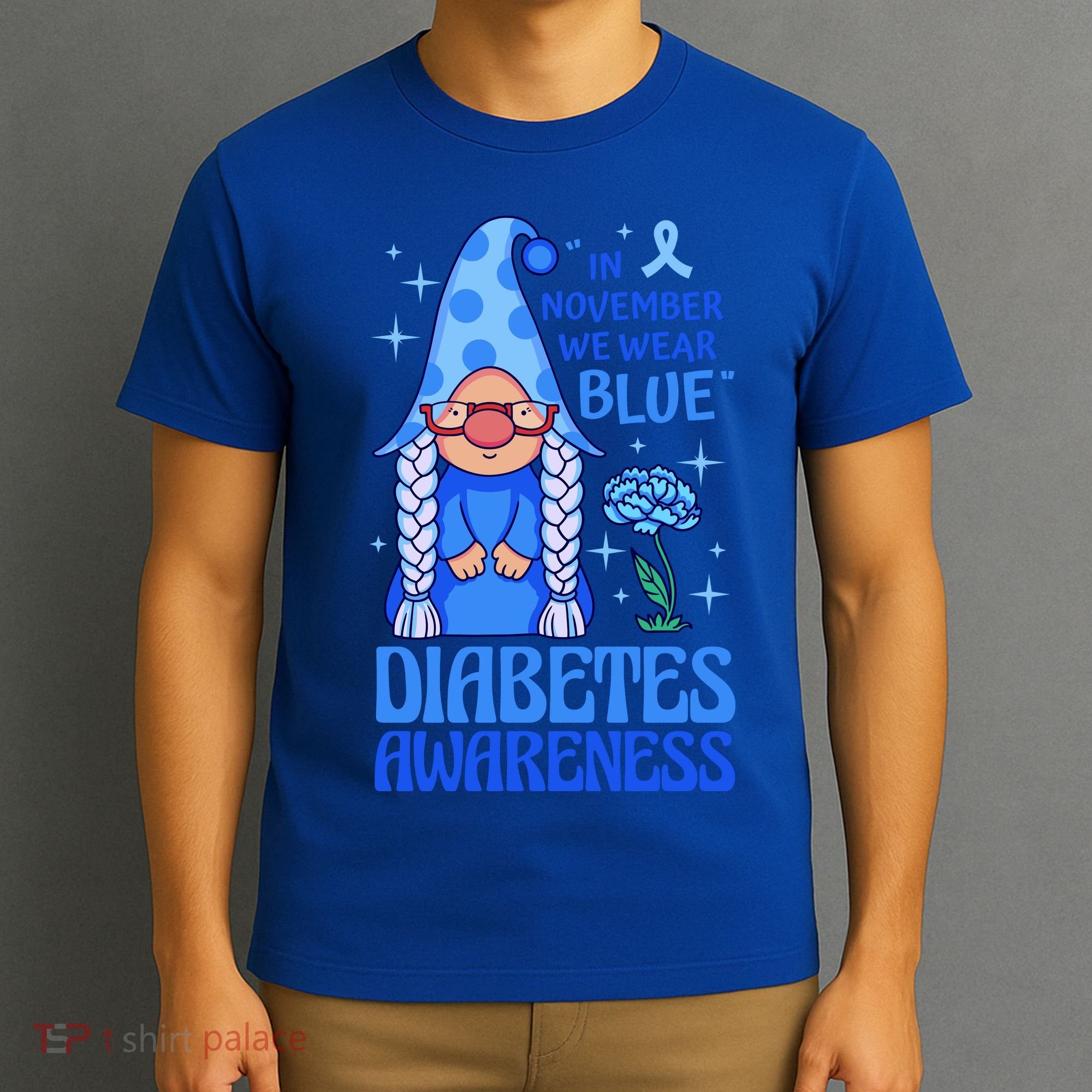 In November We Wear Blue For Diabetes Awareness T-Shirt