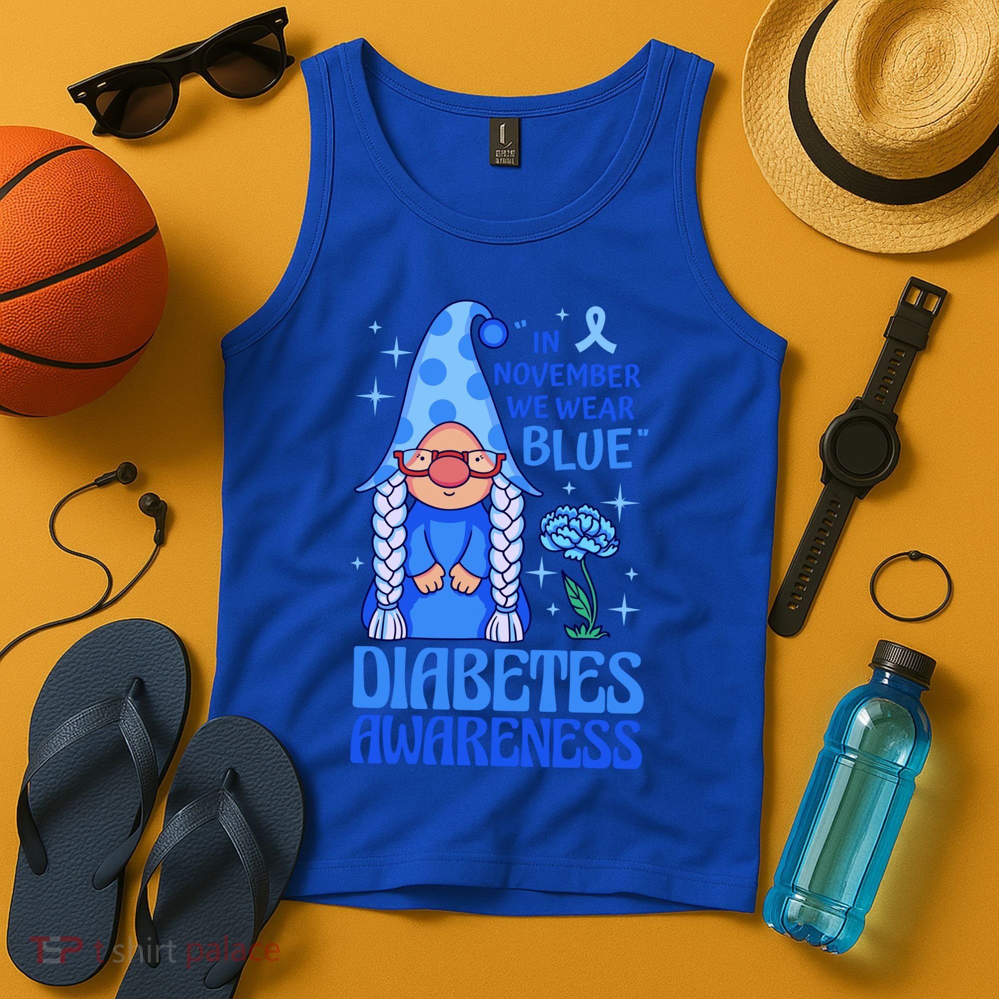 In November We Wear Blue For Diabetes Awareness Tank Top
