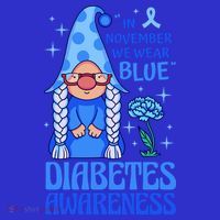 In November We Wear Blue For Diabetes Awareness Women's T-Shirt thumb 6