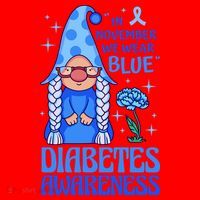 In November We Wear Blue For Diabetes Awareness Santa Hat thumb 1