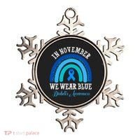 In November We Wear Blue Diabetes Awareness Rainbow Ornament thumb 0