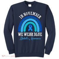 In November We Wear Blue Diabetes Awareness Rainbow Sweatshirt thumb 0