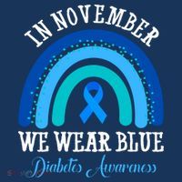 In November We Wear Blue Diabetes Awareness Rainbow Women's Tank Top thumb 5