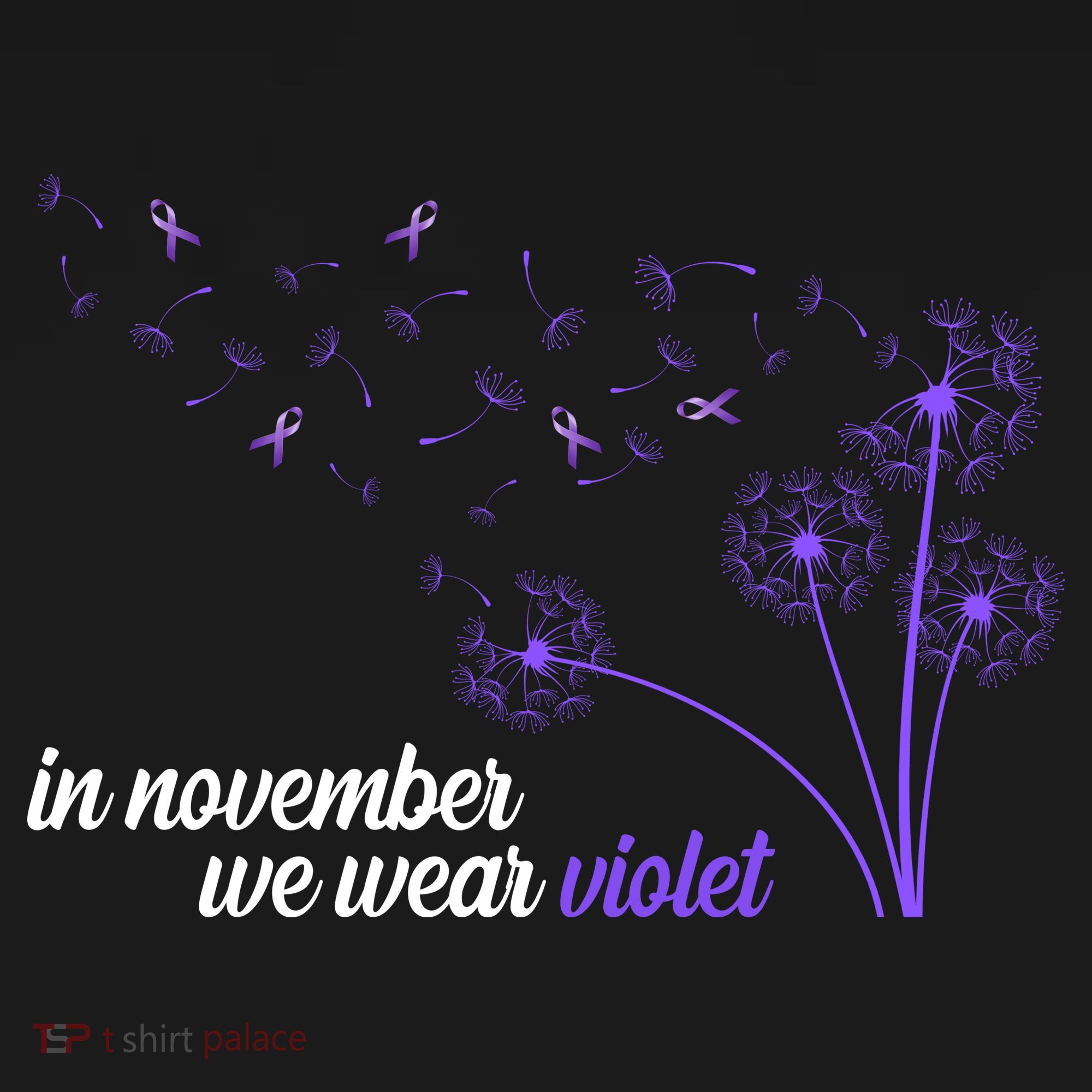 In November We Wear Violet Alzheimer Awareness Coaster