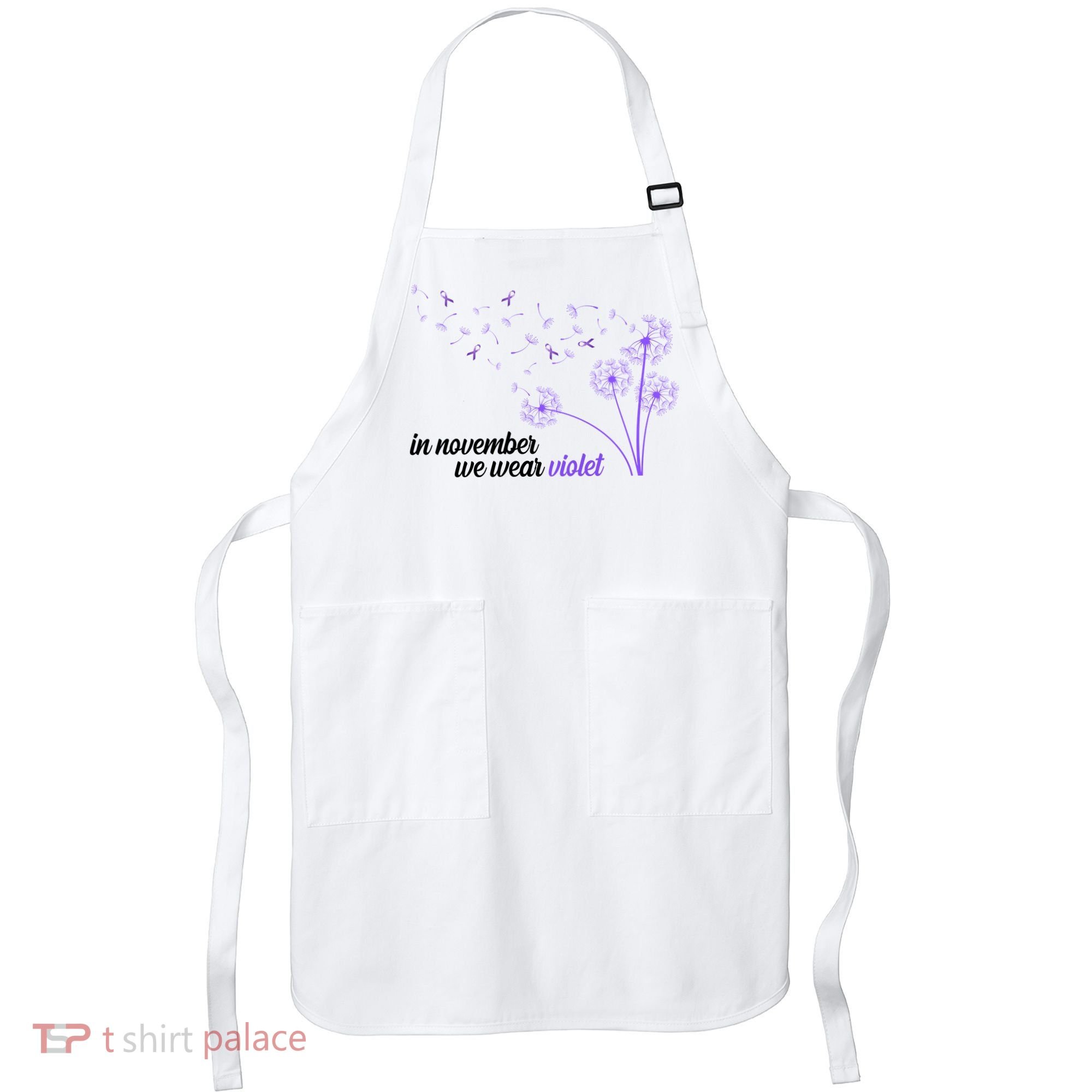 In November We Wear Violet Alzheimer Awareness Apron