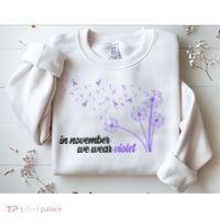 In November We Wear Violet Alzheimer Awareness Sweatshirt thumb 2