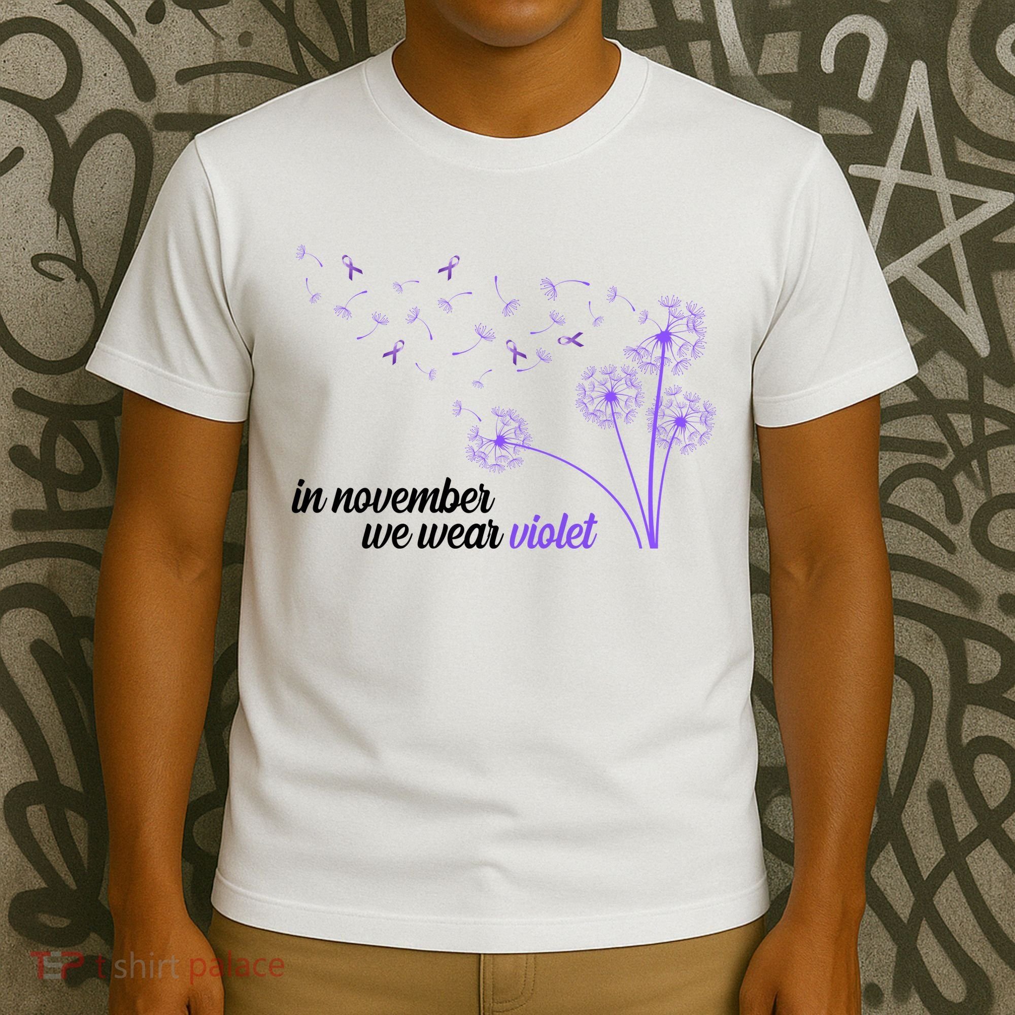 In November We Wear Violet Alzheimer Awareness T-Shirt