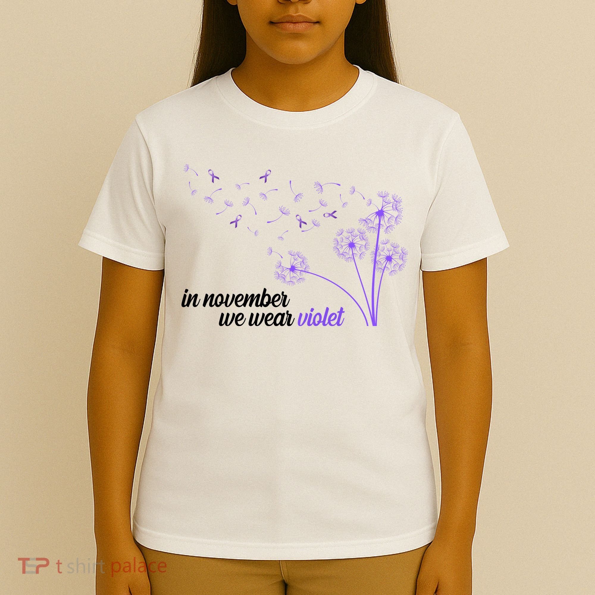 In November We Wear Violet Alzheimer Awareness T-Shirt