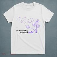 In November We Wear Violet Alzheimer Awareness T-Shirt thumb 5