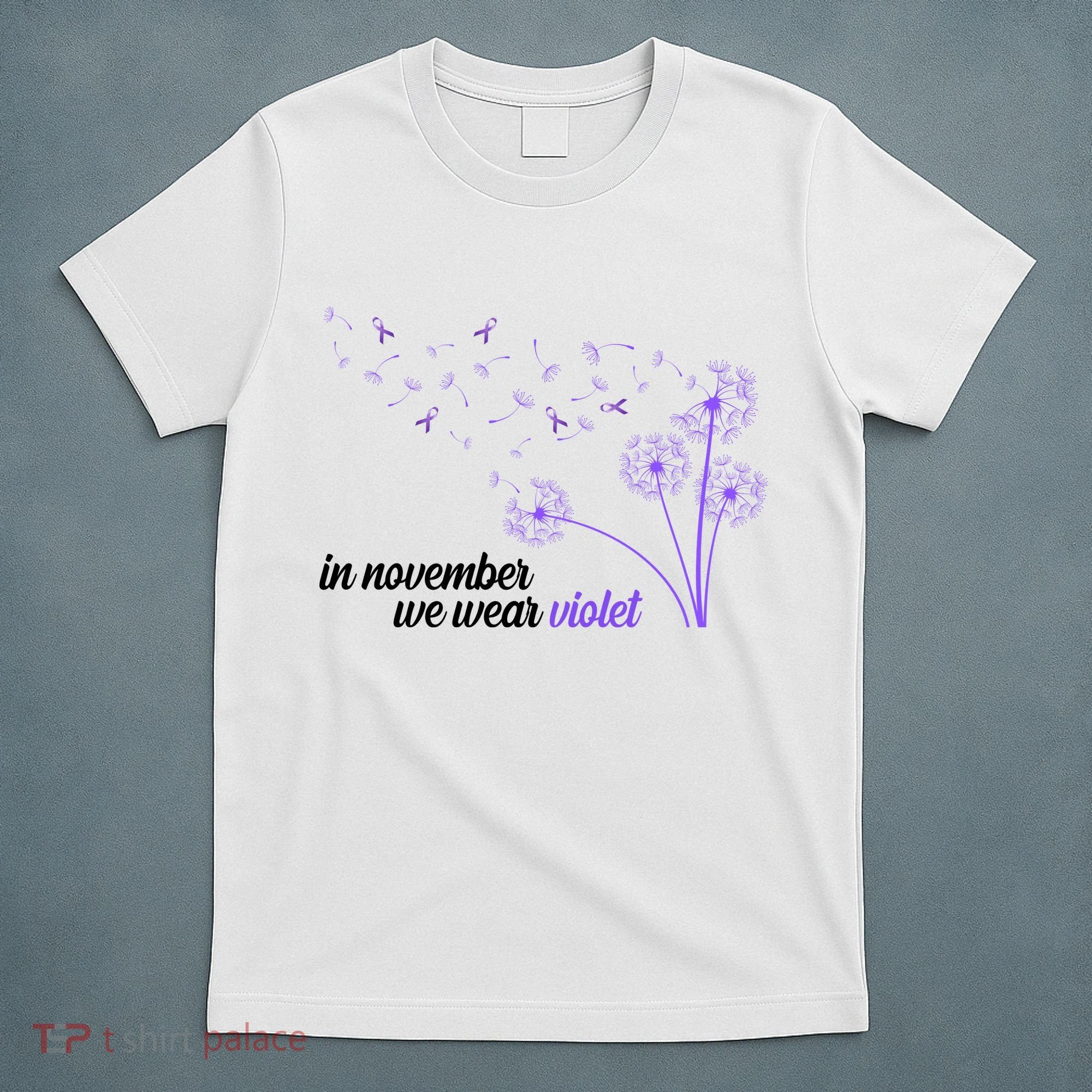 In November We Wear Violet Alzheimer Awareness T-Shirt