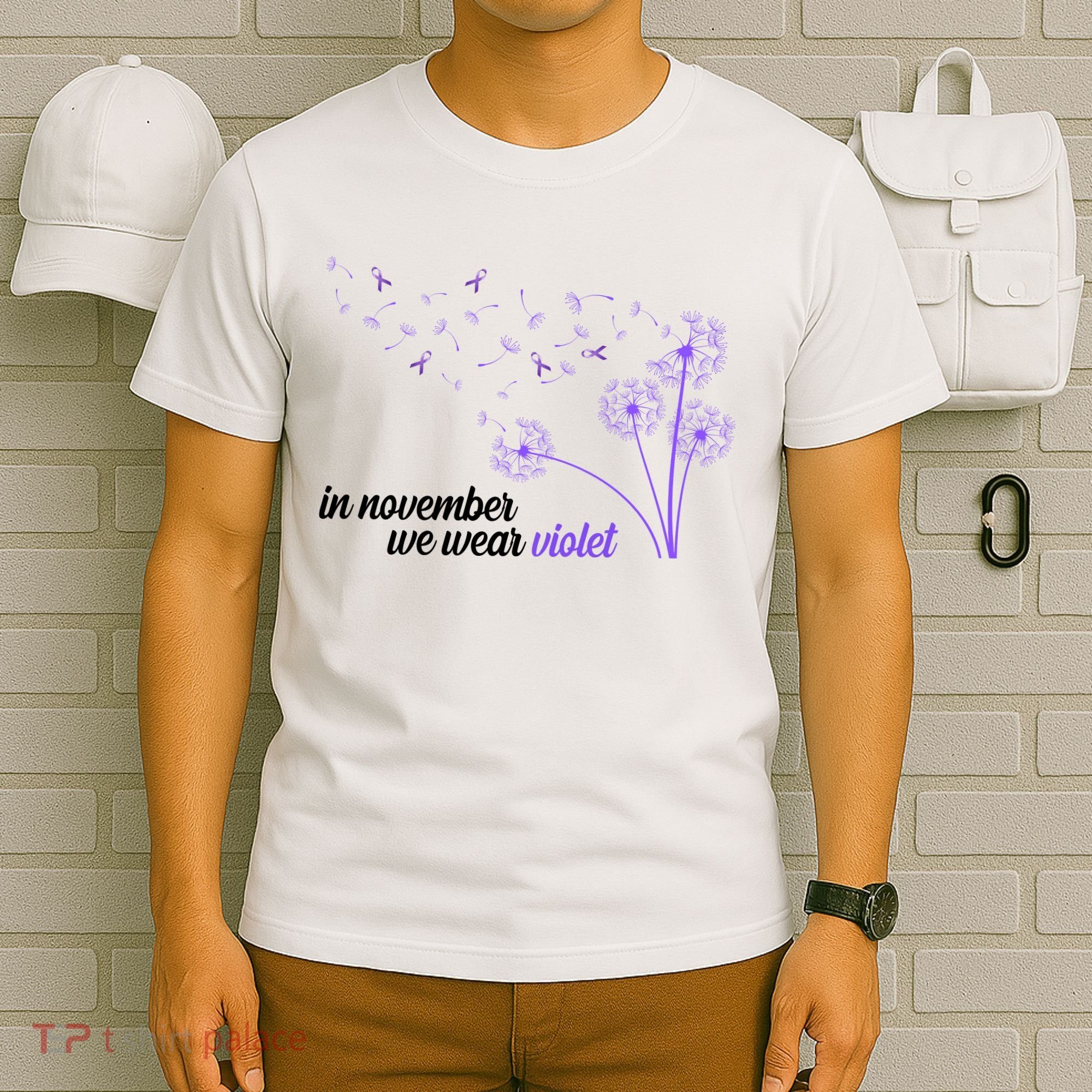 In November We Wear Violet Alzheimer Awareness T-Shirt