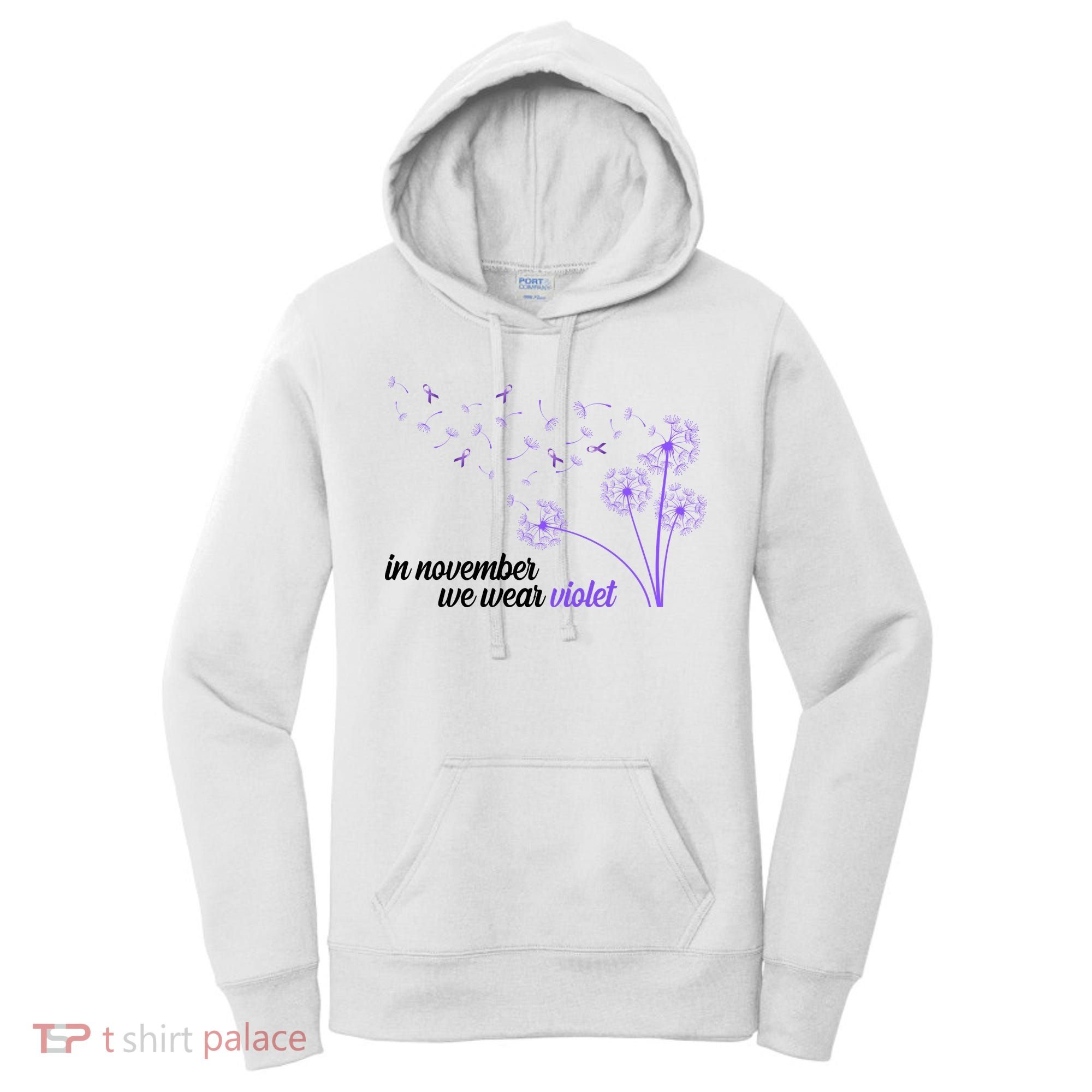 In November We Wear Violet Alzheimer Awareness Women's Hoodie