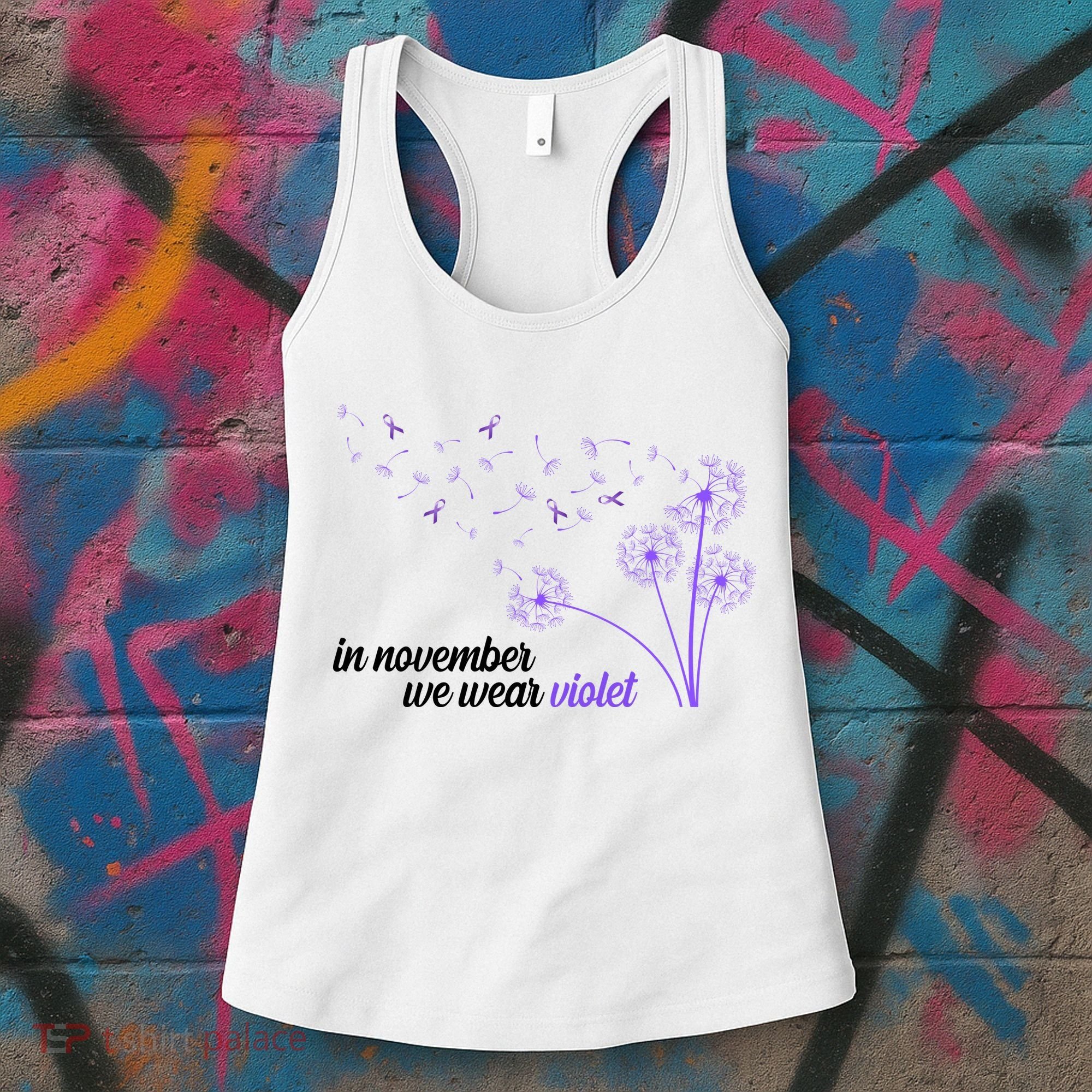 In November We Wear Violet Alzheimer Awareness Women's Tank Top