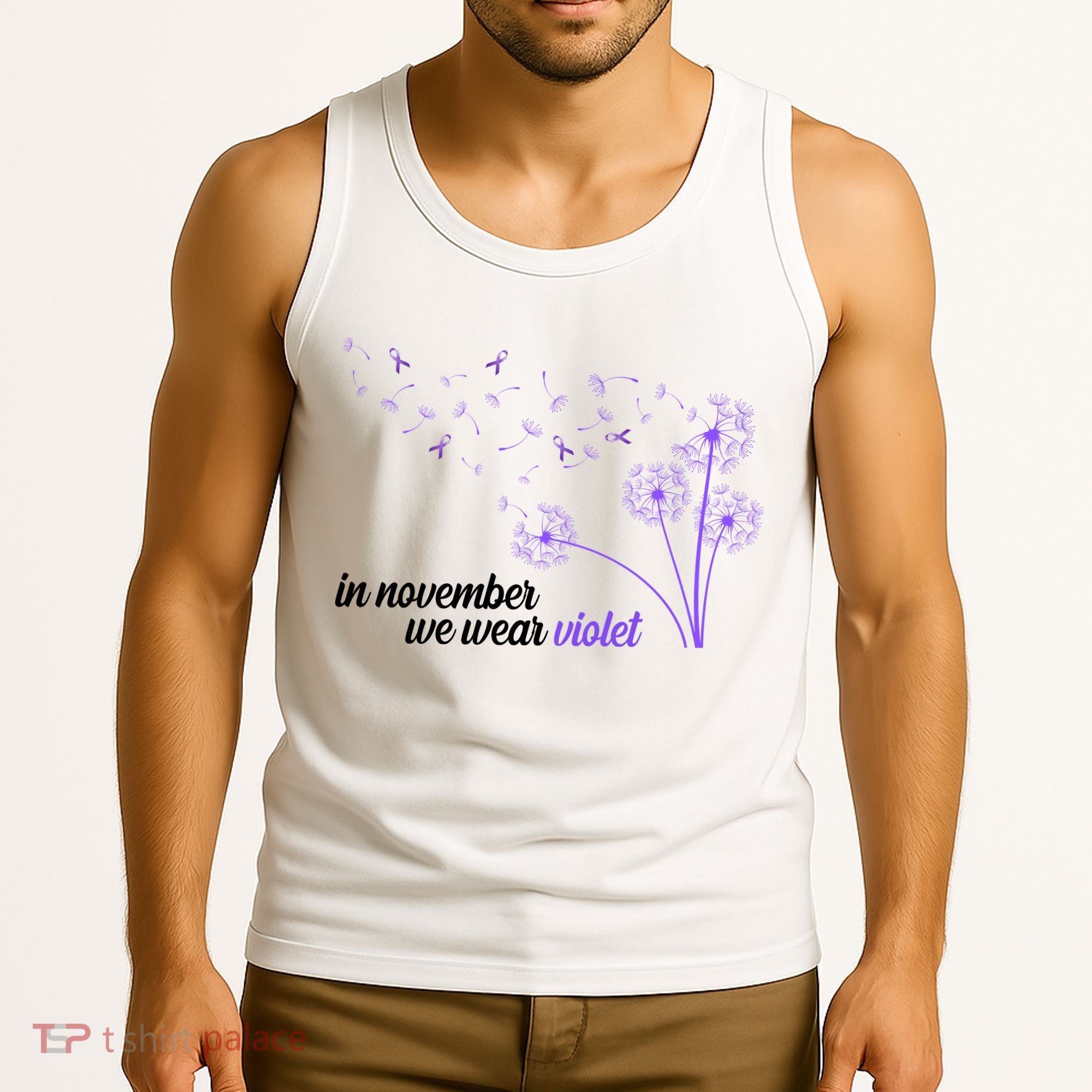 In November We Wear Violet Alzheimer Awareness Tank Top