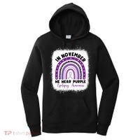 In November We Wear Purple Epilepsy Awareness Month Rainbow Women's Hoodie thumb 0