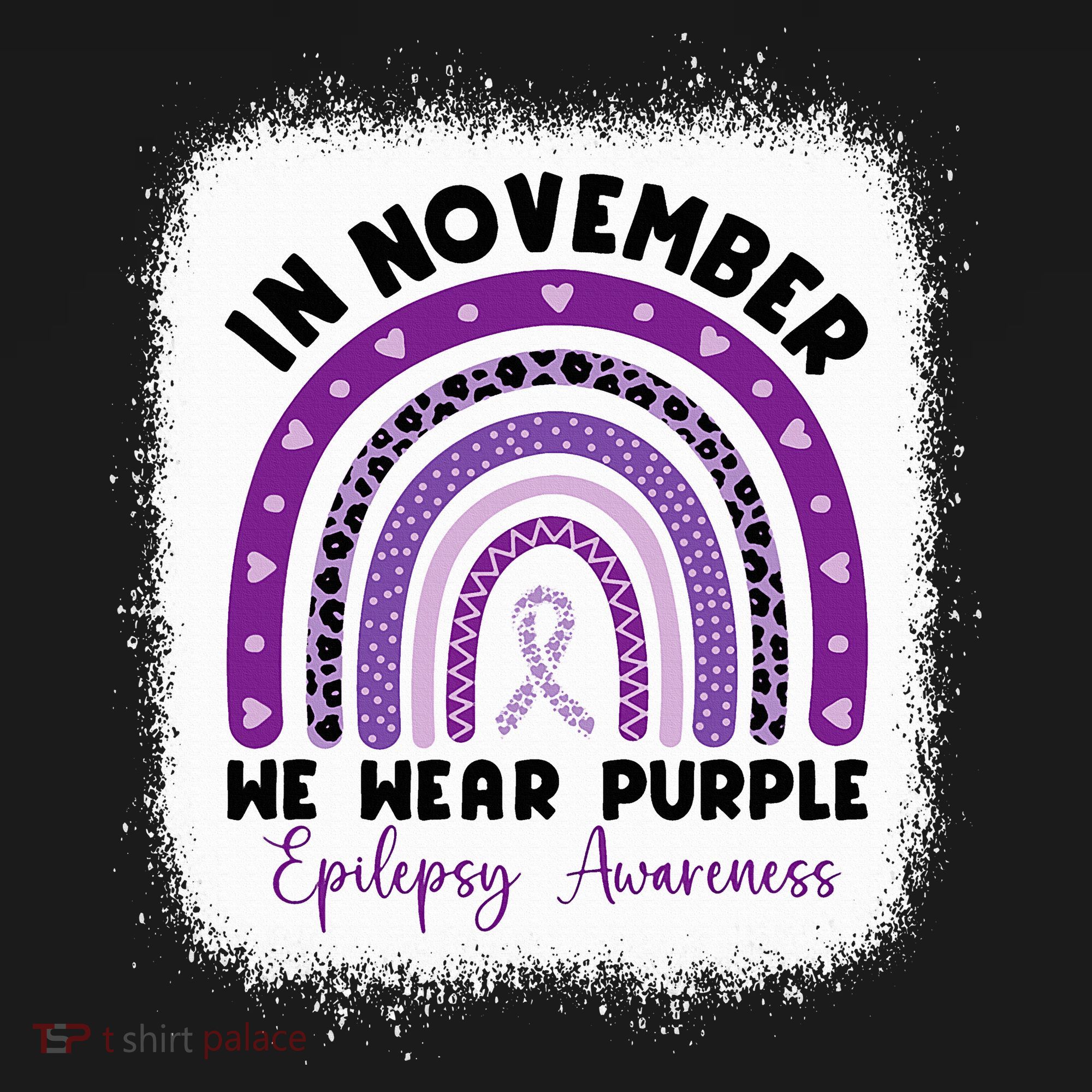 In November We Wear Purple Epilepsy Awareness Month Rainbow Women's Hoodie