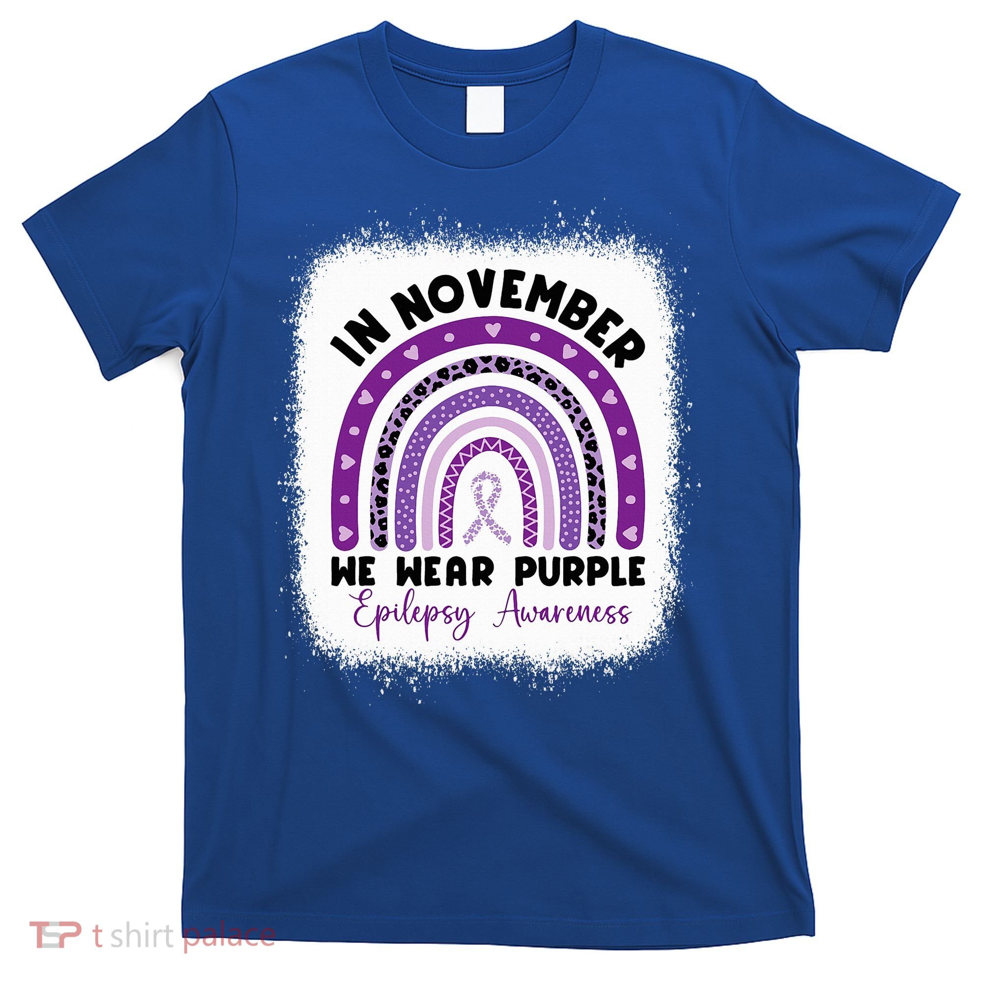 In November We Wear Purple Epilepsy Awareness Month Rainbow T-Shirt