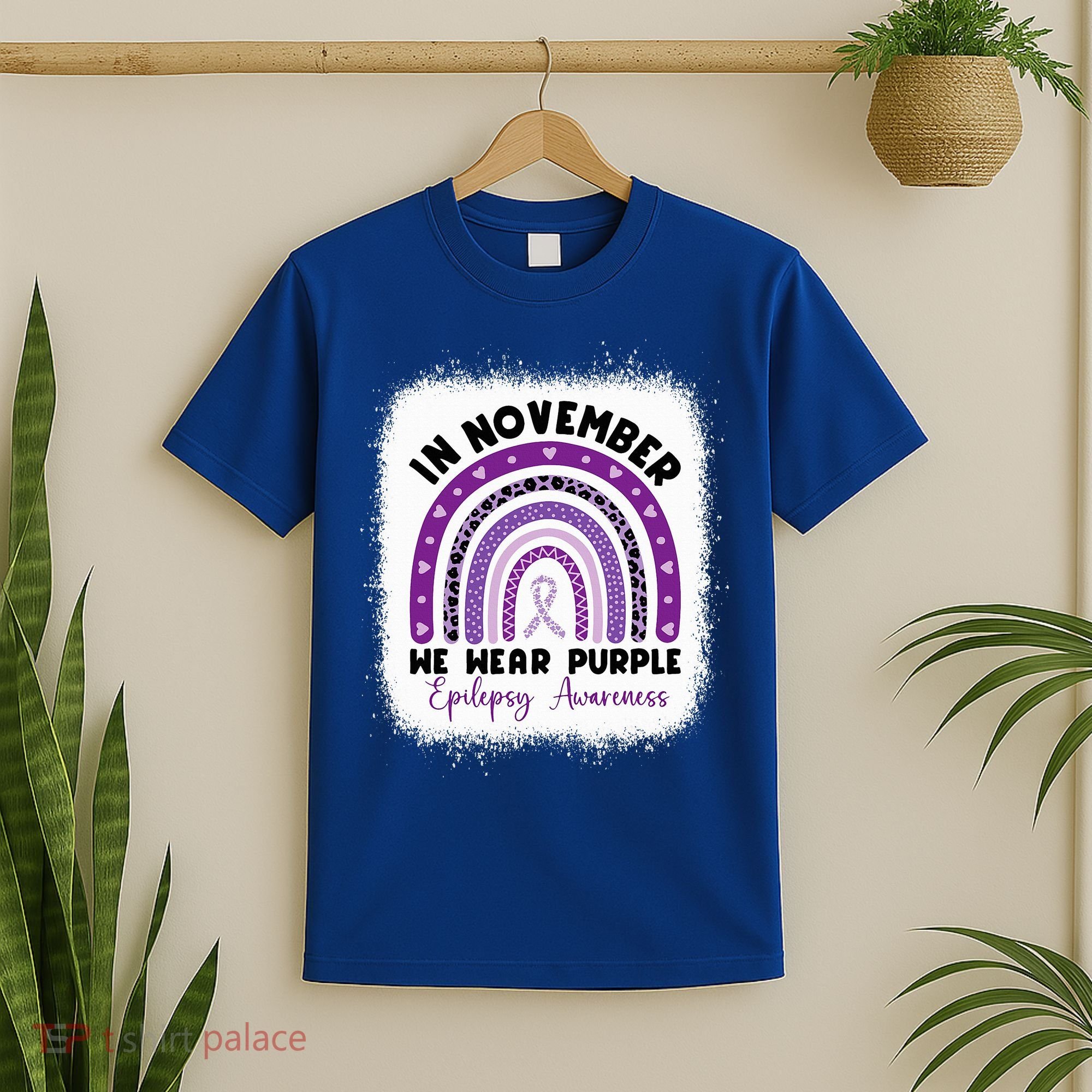 In November We Wear Purple Epilepsy Awareness Month Rainbow T-Shirt
