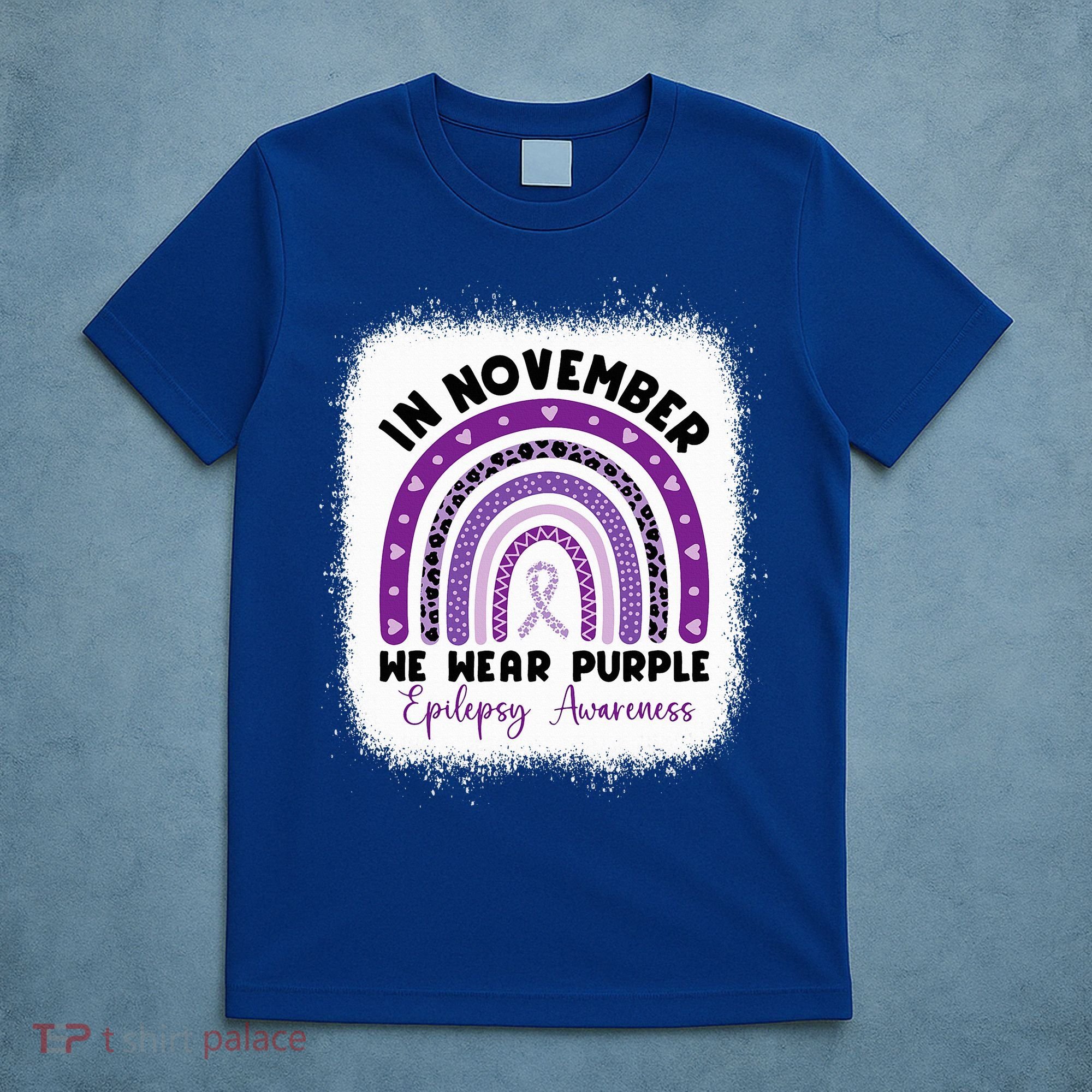 In November We Wear Purple Epilepsy Awareness Month Rainbow T-Shirt