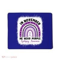 In November We Wear Purple Epilepsy Awareness Month Rainbow Mousepad thumb 0