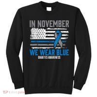 In November We Wear Blue T1D T2D Diabetic Diabetes Awareness Sweatshirt thumb 0