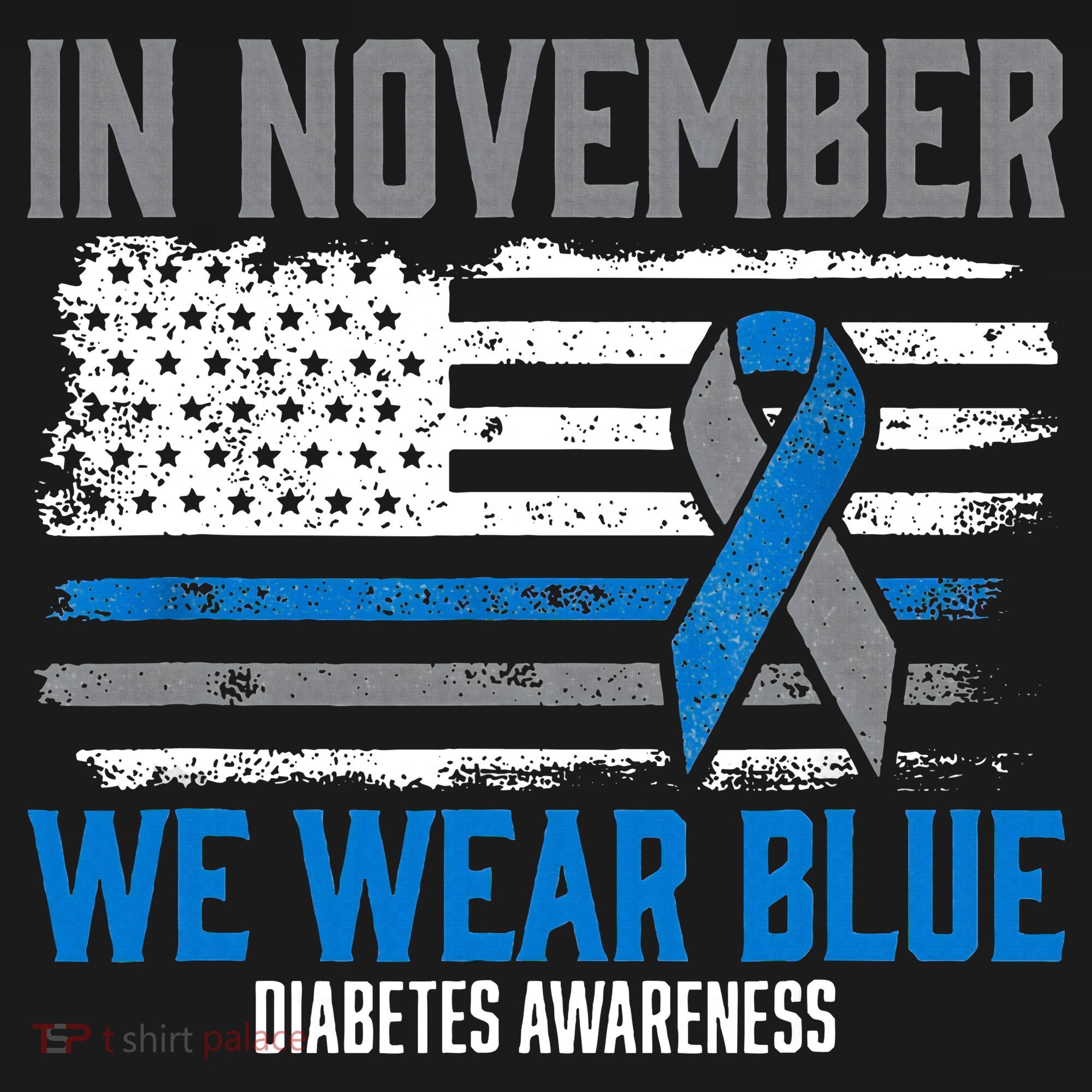 In November We Wear Blue T1D T2D Diabetic Diabetes Awareness Sweatshirt
