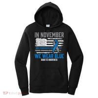 In November We Wear Blue T1D T2D Diabetic Diabetes Awareness Women's Hoodie thumb 0