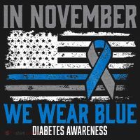 In November We Wear Blue T1D T2D Diabetic Diabetes Awareness Visor thumb 3