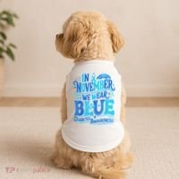 In November We Wear Blue Diabetes Awareness Doggie Tank thumb 2