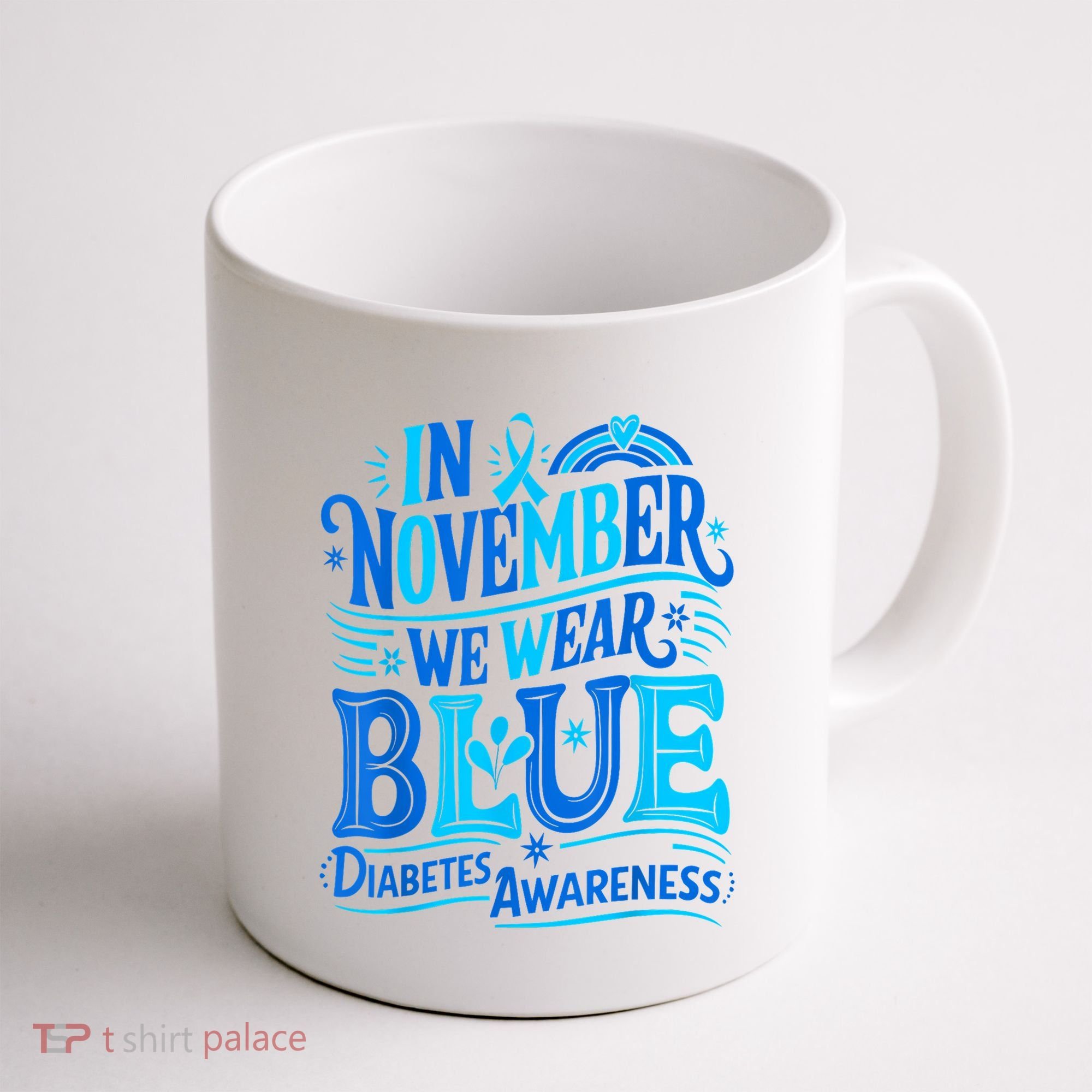 In November We Wear Blue Diabetes Awareness Coffee Mug