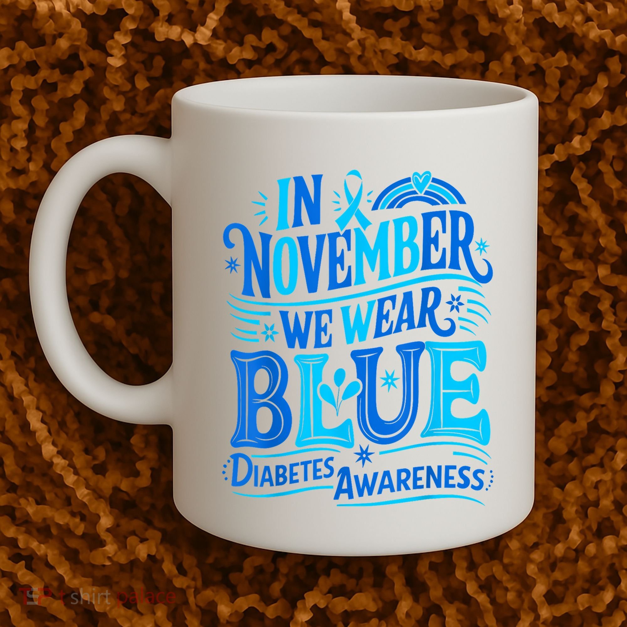 In November We Wear Blue Diabetes Awareness Coffee Mug