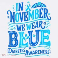 In November We Wear Blue Diabetes Awareness Women's Hoodie thumb 2