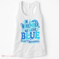 In November We Wear Blue Diabetes Awareness Women's Tank Top thumb 0