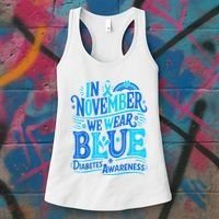 In November We Wear Blue Diabetes Awareness Women's Tank Top thumb 3