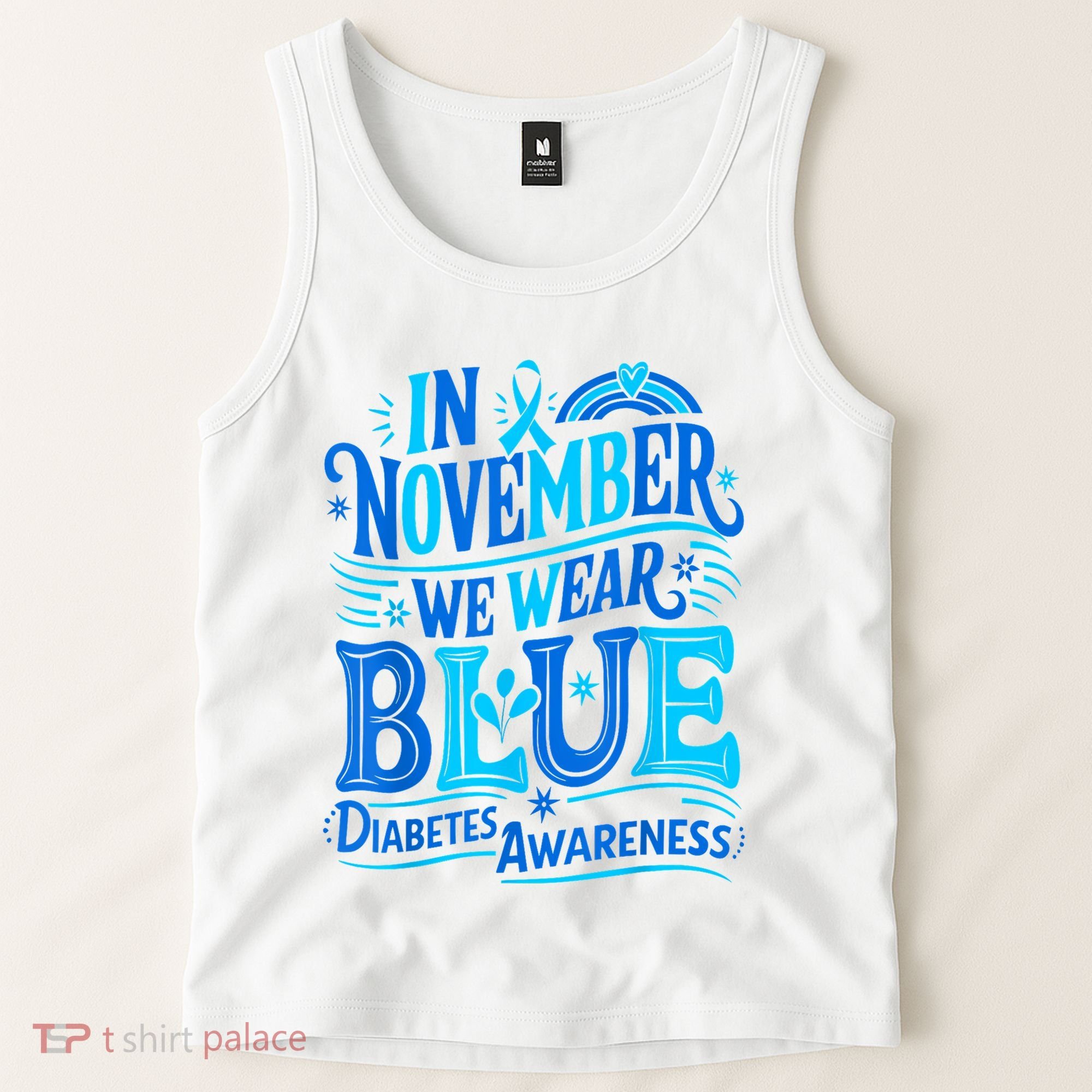 In November We Wear Blue Diabetes Awareness Tank Top