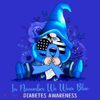 In November We Wear Blue Gnomes Diabetes Awareness Survivors Gift Mousepad thumb 1
