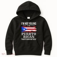 I'm Not Yelling I'm Puerto Rican Puerto Rico Pride Kids Hoodie thumb 0