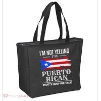I'm Not Yelling I'm Puerto Rican Puerto Rico Pride Tote Bag thumb 2