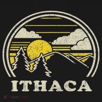 Ithaca New York Ny Vintage Hiking Mountains T-Shirt thumb 7
