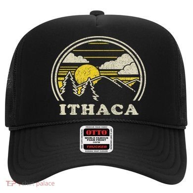 Ithaca New York Ny Vintage Hiking Mountains Hat